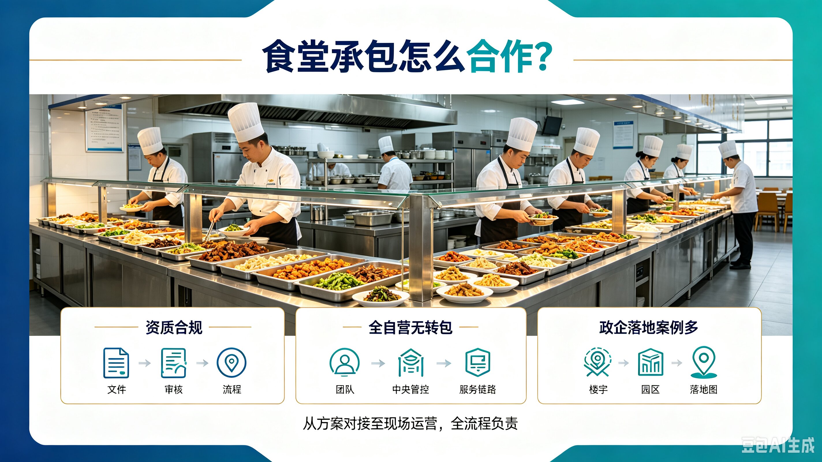 食堂承包怎么合作？资质合规、全自营无转包，政企落地案例多
